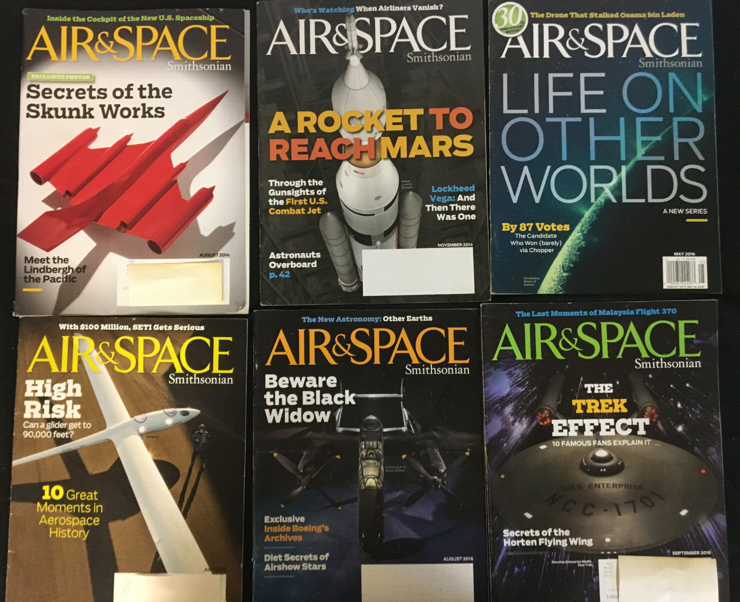 Air & Space Smithsonian Magazine Lot of 6 Circa 2014/2016 | eBay