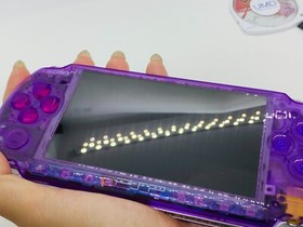Sony PSP-3000 Playstation Portable Handheld Console Clear purple Customized