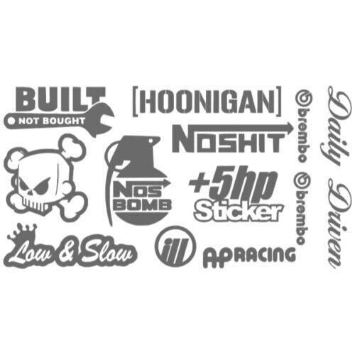 12 PCS JDM Stickers Pack Car Motorcycle Racing Motocross Helmet Vinyl Decals Lot - Picture 5 of 12