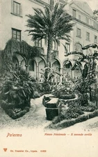 Italy Palermo - Museo Nazionale Il secondo cortile old postcard