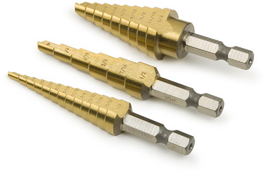 Titan 16503 3pc Titanium Step Drill Bit Set