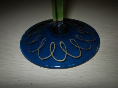 Murano Style Martini Glassware Multi-Colored Hand Painted - Imagen 2 de 9