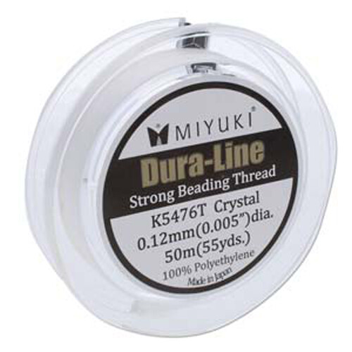 Miyuki Dura-Line Beading Thread 43740 Size B 0.012mm 50m Crystal White - Picture 1 of 2