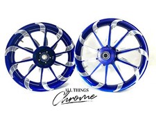 NINJA 360 FAT TIRE BLUE CONTRAST CUT TORNADO WHEELS 12-20 KAWASAKI NINJA ZX-14R