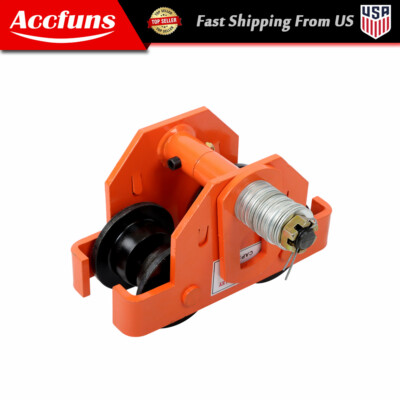 Push Beam Trolley Manual Trolley 2200 lbs/1 Ton Load 2.5''-8'' Adjustable