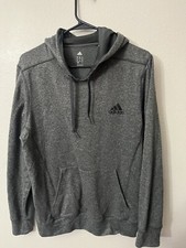 Hoodie - Adidas - Climawarm - Gray Black - Drawstring Hood - Women's - Size M