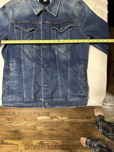 G STAR RAW 3301 Giacca Slim Uomo Taglia M Denim Blu Medio - Foto 6 di 7