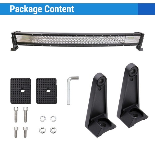 32" Triple Row LED 6000K Curved Working Light Bar Flood Spot Combo Beam - Bild 5 von 10