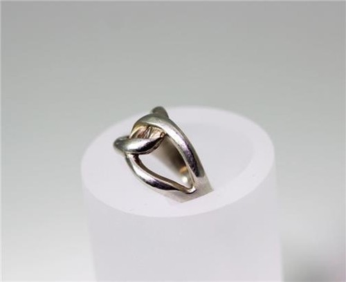 Hermoso anillo con banda de nudo de amor de plata esterlina talla 9-8508 - Imagen 2 de 5