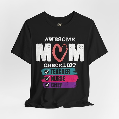 Custom Awesome Mom Checklist Mother's Day Tshirt New Mom Gift Idea Mom to Be - Picture 15 of 61