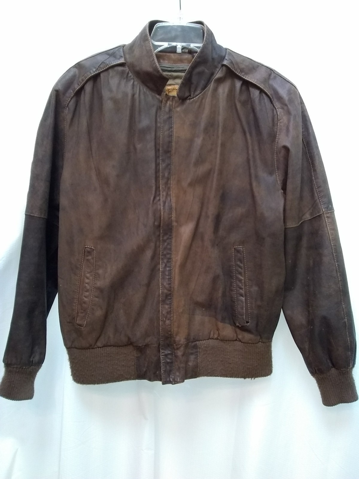 NEW ZEALAND OUTBACK COOPER COLLECTION VINTAGE LEATHER BOMBER ZIP UP
