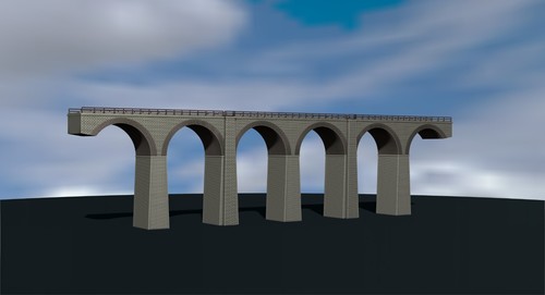 Ponte H0 treni riproduzione viadotto di Cansano File STL-OBJ per la stampa 3D - 第 3/24 張圖片