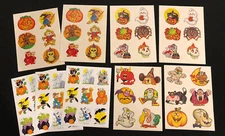 Vintage Halloween Stickers Paper Magic Group Sangamon 9 Full Sheets