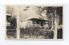 Averill VT RPPC photo postcard, Cold Spring Camp, "Bonnie View" cabin