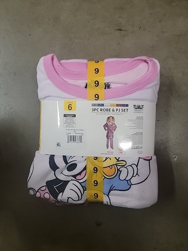 Minnie Girls 3 Piece Robe & Pajama Set Size 6 - Picture 3 of 3
