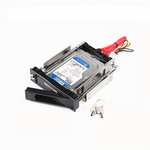 Durable 3.5" HDD To 5.25" Bay Rack Mount SATA Hard Drive Adapter Extraction Rack - Bild 2 von 6
