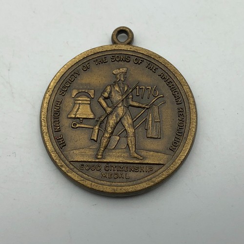 Sons American Revolution Good Citizenship FOB Award Medal Named 1977 Vintage