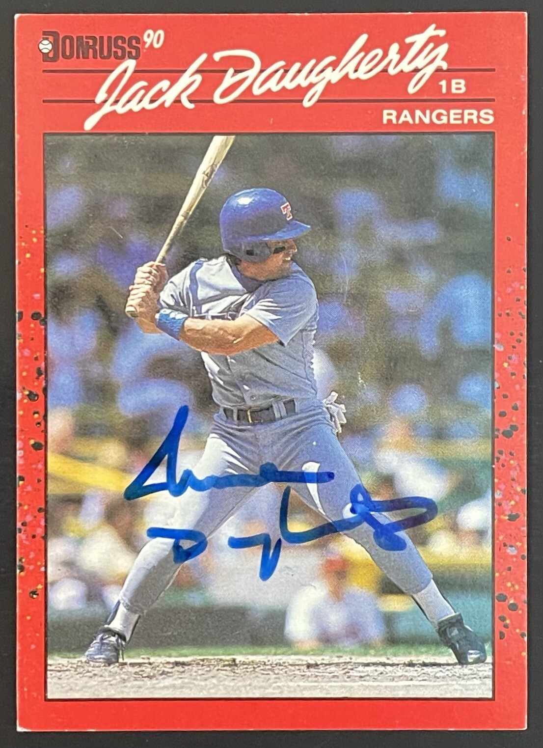 1990 Donruss Signed #461 Jack Daugherty Texas Rangers Autographed Card