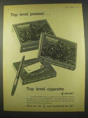 number one cigarette 1956 Picadilly Number One Cigarettes Ad - Top Present