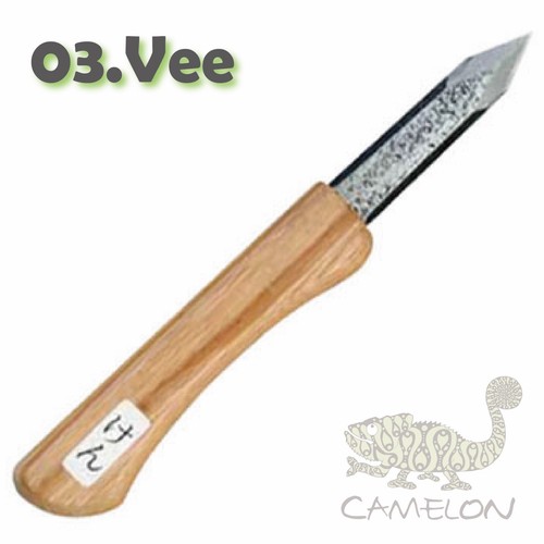 Japanese Traditional wood carving Blue Paper knife KIRIDASHI KOGATANA 11 Type - Picture 4 of 26