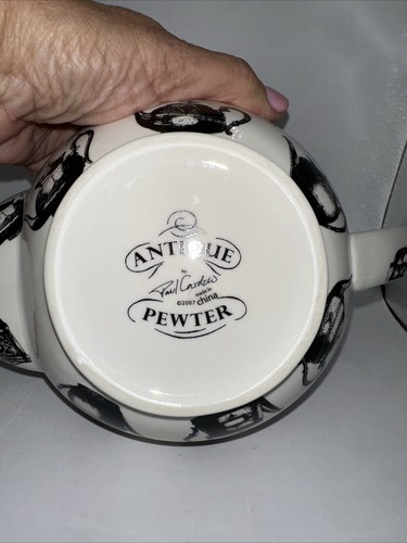 'ANTIQUE PEWTER' LARGE PORCELAIN TEA POT BY PAUL CARDEW 2007 - Picture 7 of 8