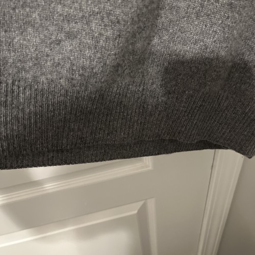Gilet con maglione morbido Alan Flusser da uomo grigio 100% cashmere taglia large - Foto 5 di 6