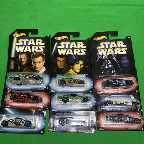 Hot Wheels Star Wars Assorted Set Of 9 Cars 2017 1/8-2/8-3/8 5/8 -6/8-7/8-8/8
