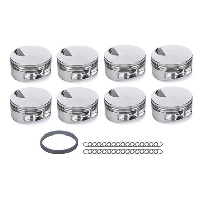 JE Pistons 281959, Piston Flat Top 4.600 in Bore -3.00 cc for Set of 8 BBC