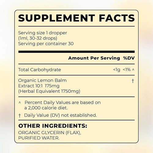 Eliré - Organic Lemon Balm Extract - Digestive Relief & Anti-Bloat^Support·30ml/ - Picture 2 of 5