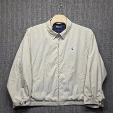 Polo Ralph Lauren Bi-Swing Jacket Men 3XL Big Khaki Windbreaker Harrington Plaid