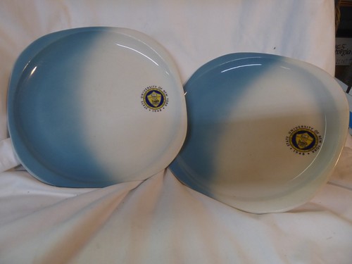 Pair of University of New York dinner plates dated 1948