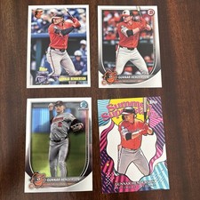 2025 Topps / Bowman - Gunnar Henderson - Baltimore Orioles - 4 Card Lot