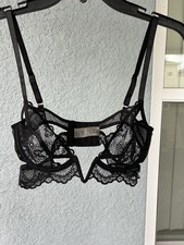 THISTLE AND SPIRE V-Wire Plunge Bra 36B Scalloped Lace Lingerie Sultry