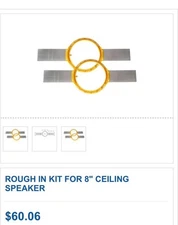 Pre-Construction Rough-In Bracket Kit for 8” In-Ceiling Speaker 2 Pk