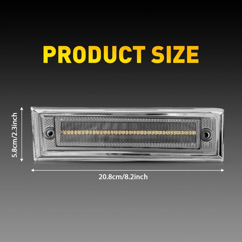 Lámpara de luz blanca marcador lateral LED delantero GMC para apto 81-91 C10 Chevrolet C20 C30 Foto 3 de 4