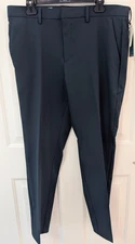 NMT - Perry Ellis Portfolio Men's Very Slim-Fit Stretch Dress Pants Blue 36x30