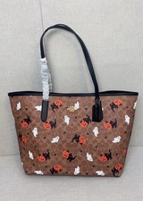 NWT City Tote Bag With Halloween Pumpkin Print CW450