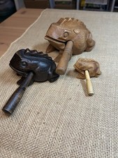 Wooden Frog Guiro Rasp Percussion Rasp