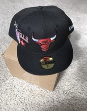 New Era Chicago Bulls City Cluster 59FIFTY Fitted Hat Black Size 7 7/8