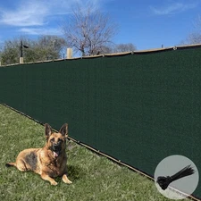 &K Sunrise 5' x 20' Privacy Fence Screen with Grommets, Outdoor Windscreen Fe...