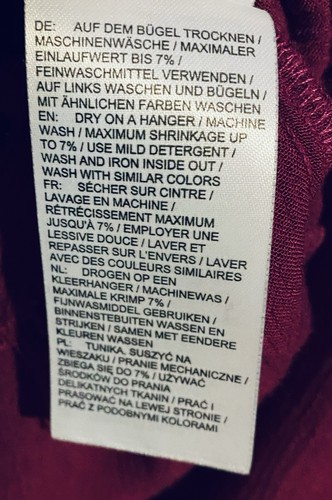 Ulla Popken Top Damen 24/26 weinrot hauchdünn bestickt Fransen Saum Boho Bauer - Bild 8 von 9