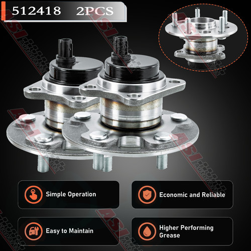 for 2008-2015 Scion xB FWD 2.4L 512418 2PCS Rear Wheel Hub Bearing Assembly - Picture 1 of 16