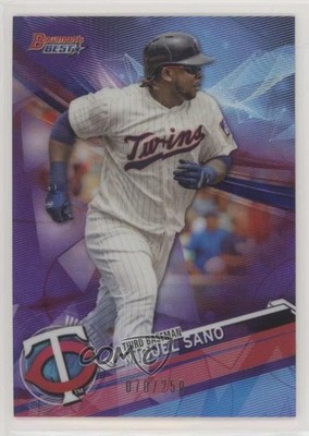 2017 Bowman's Best Purple Refractor 70/250 Miguel Sano #18 7qg