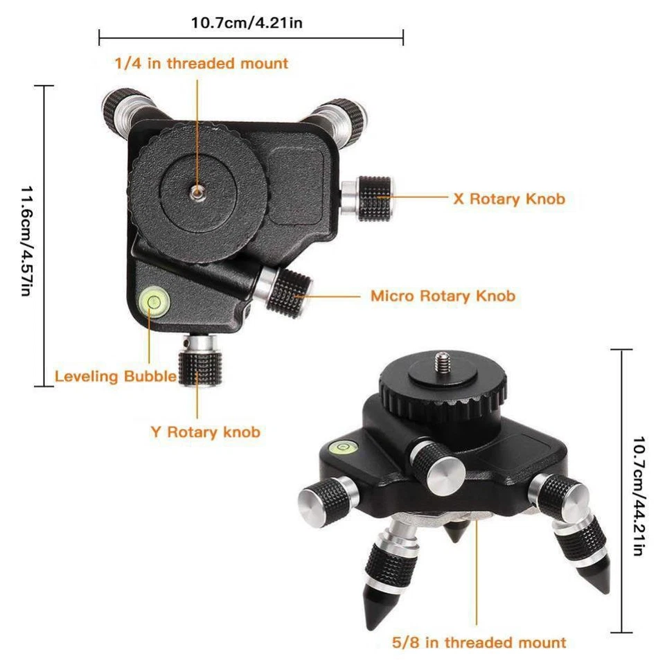 Laser Level Adapter Metal 360 Rotating Base for Laser Level Tripod Connector ⇓ - Image 2 of 4