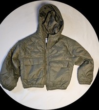 Old Navy Puffer Jacket Girls Jacket Size 10/12 Olive Green