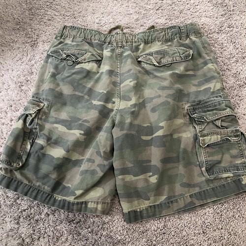 Pantalones Cortos Carga Faded Glory Camuflados Para Hombre Talla 38 Paracaidista Ejército Y2K Sueltos Militares - Imagen 2 de 8