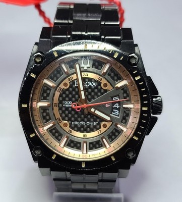 98B143 BULOVA PRECISIONIST CHARCOAL GREY DIAL WATCH FOR MEN RTN-9-EB-9