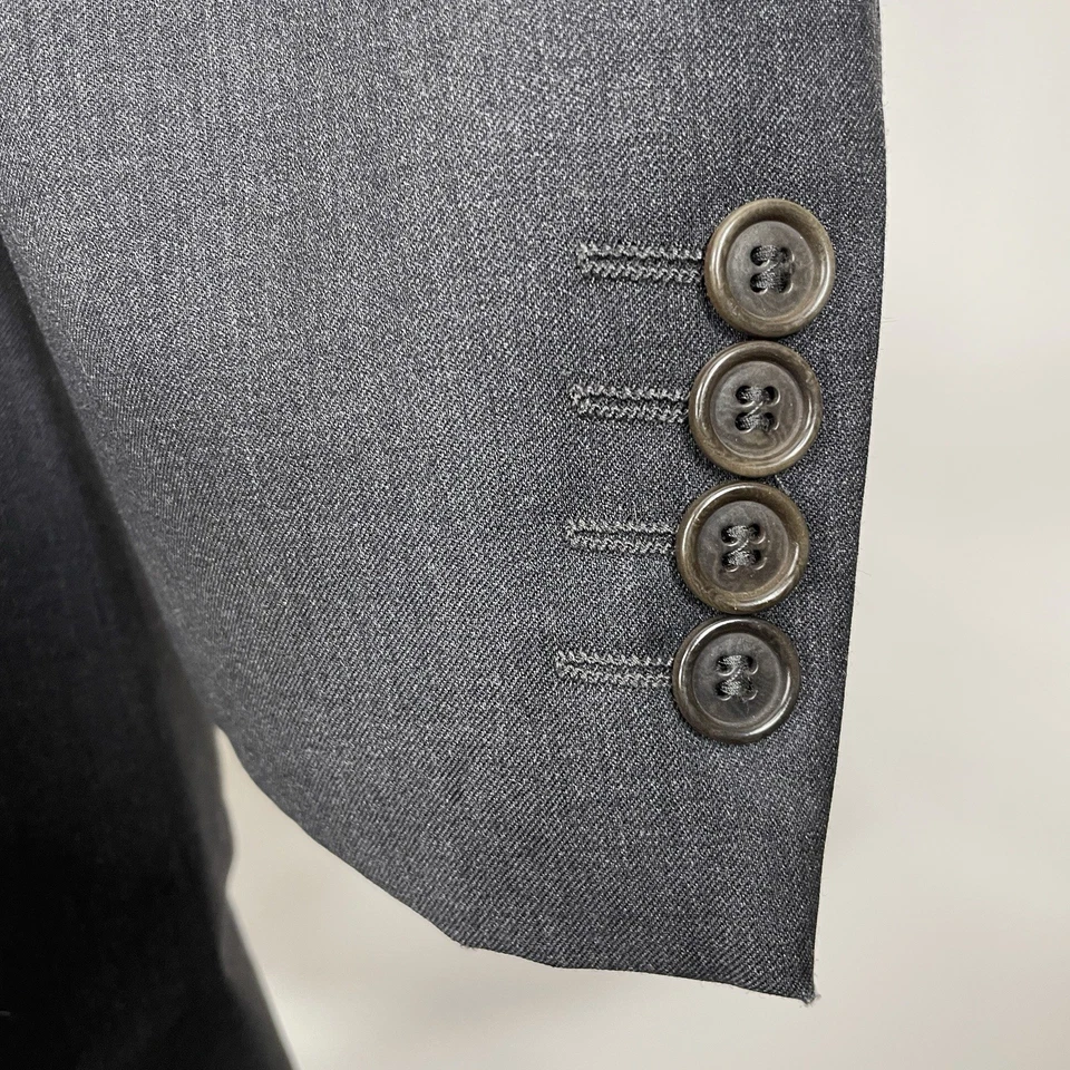 Abrigo Deportivo Principe Italia Hecho Para Hombre 42R Gris Sólido Guabello Lanificio Italia Lana Foto 4 de 4