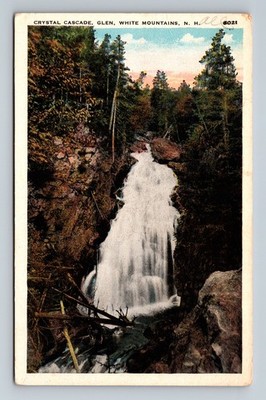 White Mountains,NH Crystal Cascade Glen New Hampshire Vintage Postcard