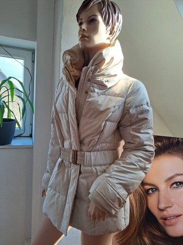Esprit Daunenjacke Steppjacke Damen Jacke Gr.42 mit Gürtel hoher Kragen in Creme - Bild 3 von 18